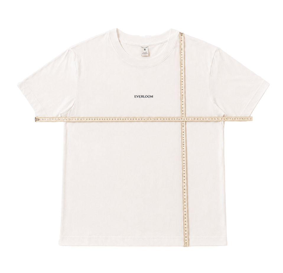 Como medir uma t-shirt para consultar o guia de tamanhos Everloom